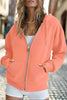 Women’s Zip Up Crop Sweatshirt – Fleece Lined Casual Hoodie by FitiqueFit