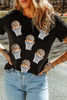 Black Sequin Basketball Patched Graphic Game Day T Shirt by Wild and Free Boutique