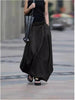 Women's High-Waist Flared Maxi Skirt – Solid Color Cotton Linen with Pockets by FitiqueFit