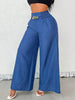 Women's High-Waist Drapey Wide-Leg Pants | Elastic Drawstring 5 Colors by FitiqueFit
