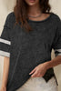 Contrast Round Neck Half Sleeve T-Shirt by Simply Love