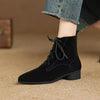Maillard Matte Pointed Low-Heel Ankle Boots Women by FitiqueFit