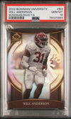 Graded 2022 Topps Bowman University Will Anderson #BI3 Bowman Invicta Rookie RC Football Card PSA 10 Gem Mint