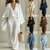Women's 3-Piece Cardigan, Sleeveless Vest & Wide Leg Pants Set by FitiqueFit
