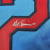 Framed Autographed/Signed Ted Simmons 35x39 St. Louis Blue Baseball Jersey JSA COA by Hall of Fame Sports Memorabilia