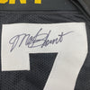 Framed Autographed/Signed Mel Blount 35x39 Pittsburgh Black Football Jersey JSA COA