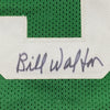 Framed Autographed/Signed Bill Walton 35x39 Boston Green Basketball Jersey JSA COA