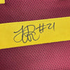 Framed Autographed/Signed LenDale White 35x39 USC Southen Cal Maroon College Football Jersey JSA COA