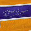 Framed Autographed/Signed Marcel Dionne 35x39 Los Angeles LA Yellow Hockey Jersey JSA COA