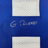 Framed Autographed/Signed Gary Brackett 35x39 Indianapolis White Football Jersey JSA COA