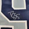 Framed Autographed/Signed Darryl Strawberry 35x39 New York Grey Baseball Jersey PSA/DNA COA