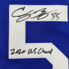 Framed Autographed/Signed Cody Bellinger 35x39 2020 WS Champ Los Angeles LA Dodgers Blue Authentic Baseball Jersey Fanatics COA