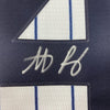Framed Autographed/Signed Anthony Rizzo 35x39 New York Yankees Authentic Pinstripe Baseball Jersey Fanatics COA