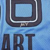 Framed Autographed/Signed Marcus Smart 35x39 Memphis Light Blue Basketball Jersey Beckett BAS COA