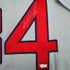Framed Autographed/Signed David Ortiz 35x39 Boston Red Sox Grey Baseball Jersey Fanatics COA