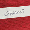 Framed Autographed/Signed Jameson Williams 35x39 Alabama Red College Football Jersey JSA COA