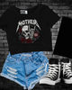 Mother rose skull Cropped Tee by Madness & Mayhem LLC