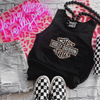 Leopard Harley unisex tank by Madness & Mayhem LLC