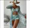 Mesh Cover-Up Three-Piece Swimwear Set – Bikini with Leg-Length Briefs by FitiqueFit