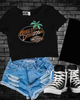 Palm tree Harley Cropped Tee by Madness & Mayhem LLC