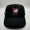 Buckin Lucky Checkered Mesh Trucker Hat by Neon Spur