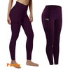 High Waist Elastic Workout Leggings Tummy Control Ruched Booty With Pocket