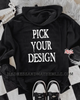 Pick your design zip up hoodie by Madness & Mayhem LLC