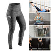 High Waist Elastic Workout Leggings Tummy Control Ruched Booty With Pocket