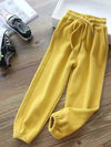 Women Harem Pants Drawstring Fleece Long Sweatpants Sports Casual Pants