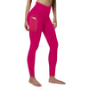High Waist Elastic Workout Leggings Tummy Control Ruched Booty With Pocket