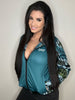 Old Timer Heavy Zip Fleece Hoodie | Teal Blocked by Luckless Outfitters