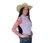 AeroTEQ Lilac Bloom Mesh Pearl Snap Rodeo Shirt by Neon Spur