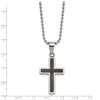 Black Carbon Fiber Cross Necklace