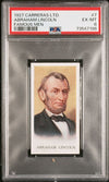 Graded 1927 Carreras Ltd. Famous Men Abraham Lincoln #7 Baseball Tobacco Card PSA 6 EX-MT