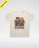 RED WHITE AND RUMBLE TEE - VINTAGE CREAM by LITTLE RAD THINGS