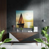 Sailing to Sunset Brushed Aluminium Dibond Wall Art by Insigneart USA