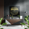 Believe in Impossible Brushed Aluminium Dibond Wall Art by Insigneart USA