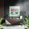 Start Now Brushed Aluminium Dibond Wall Art by Insigneart USA