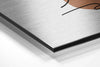 Line Art Brushed Aluminium Dibond Wall Art by Insigneart USA