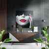 Lips Brushed Aluminium Dibond Wall Art by Insigneart USA