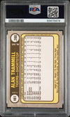 Graded 1981 Fleer Alan Trammell #461 Baseball Card PSA 7 Near Mint