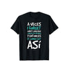 "A Veces I Forget What Language" T-Shirt - Funny Spanish Quote Tee for Women, Bilingual Humor Shirt