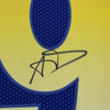 Framed Autographed/Signed Aaron Donald 35x39 Los Angeles LA Royal Blue Football Jersey JSA COA