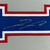 Framed Autographed/Signed Ronald Acuna Jr. 35x39 Atlanta Grey Retro Baseball Jersey Beckett BAS COA