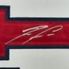 Framed Autographed/Signed Ronald Acuna Jr. 35x39 Atlanta White Baseball Jersey JSA COA by Hall of Fame Sports Memorabilia