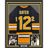 Framed Autographed/Signed Adam Oates 35x39 "HOF 12" Boston Black Hockey Jersey Beckett BAS COA by Hall of Fame Sports Memorabilia