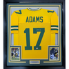 Framed Autographed/Signed Davante Adams 35x39 Green Bay Packers Yellow Football Jersey JSA COA