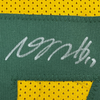 Framed Autographed/Signed Davante Adams 35x39 Green Bay Packers Yellow Football Jersey JSA COA