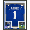 Framed Autographed/Signed Ahmad Sauce Gardner 35x39 Indianapolis Blue Football Jersey Beckett BAS COA by Hall of Fame Sports Memorabilia