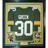 Framed Autographed/Signed Ahman Green 35x39 Green Bay Packers Green Football Jersey JSA COA by Hall of Fame Sports Memorabilia